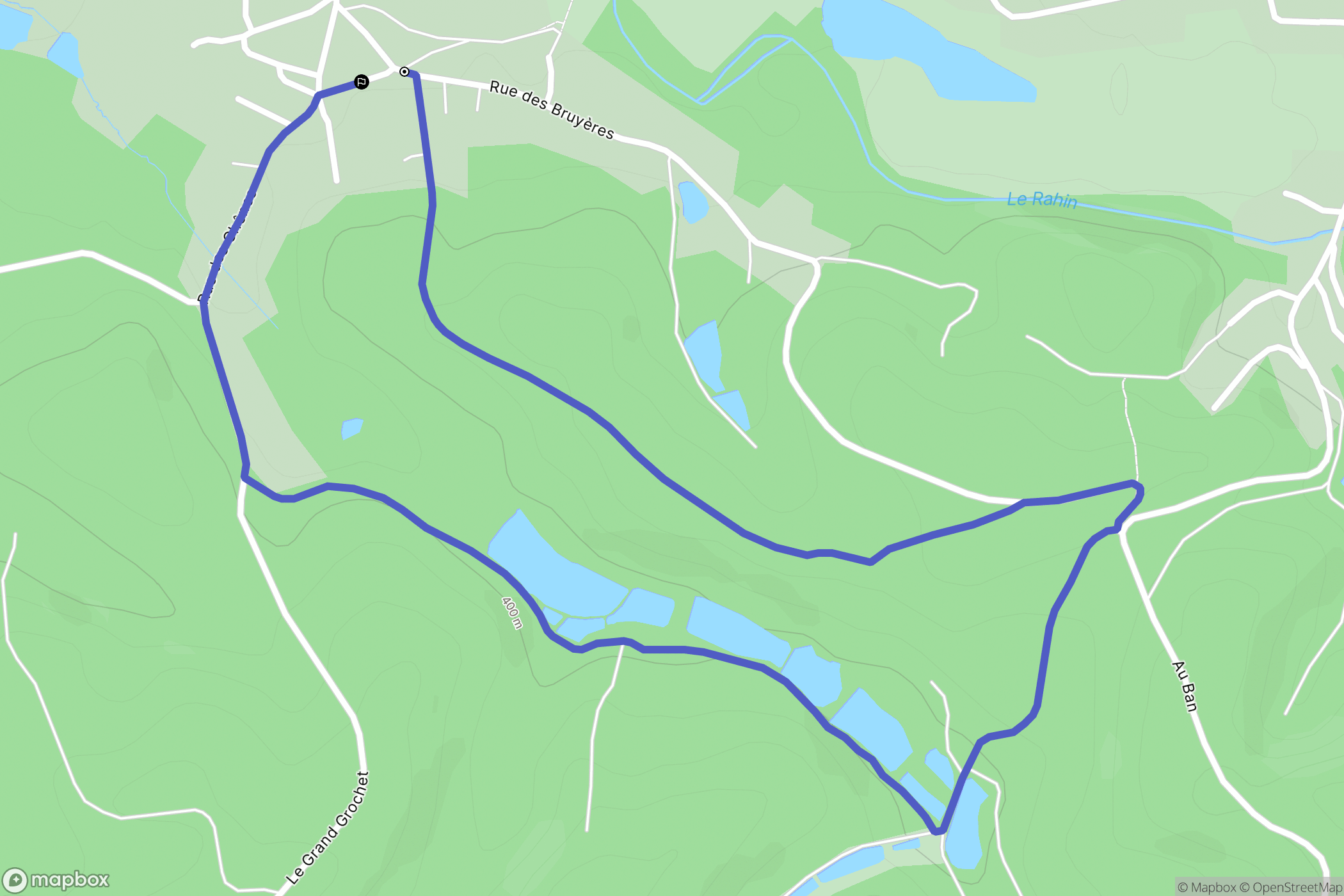 Champagney : carte du parcours de randonnée - France