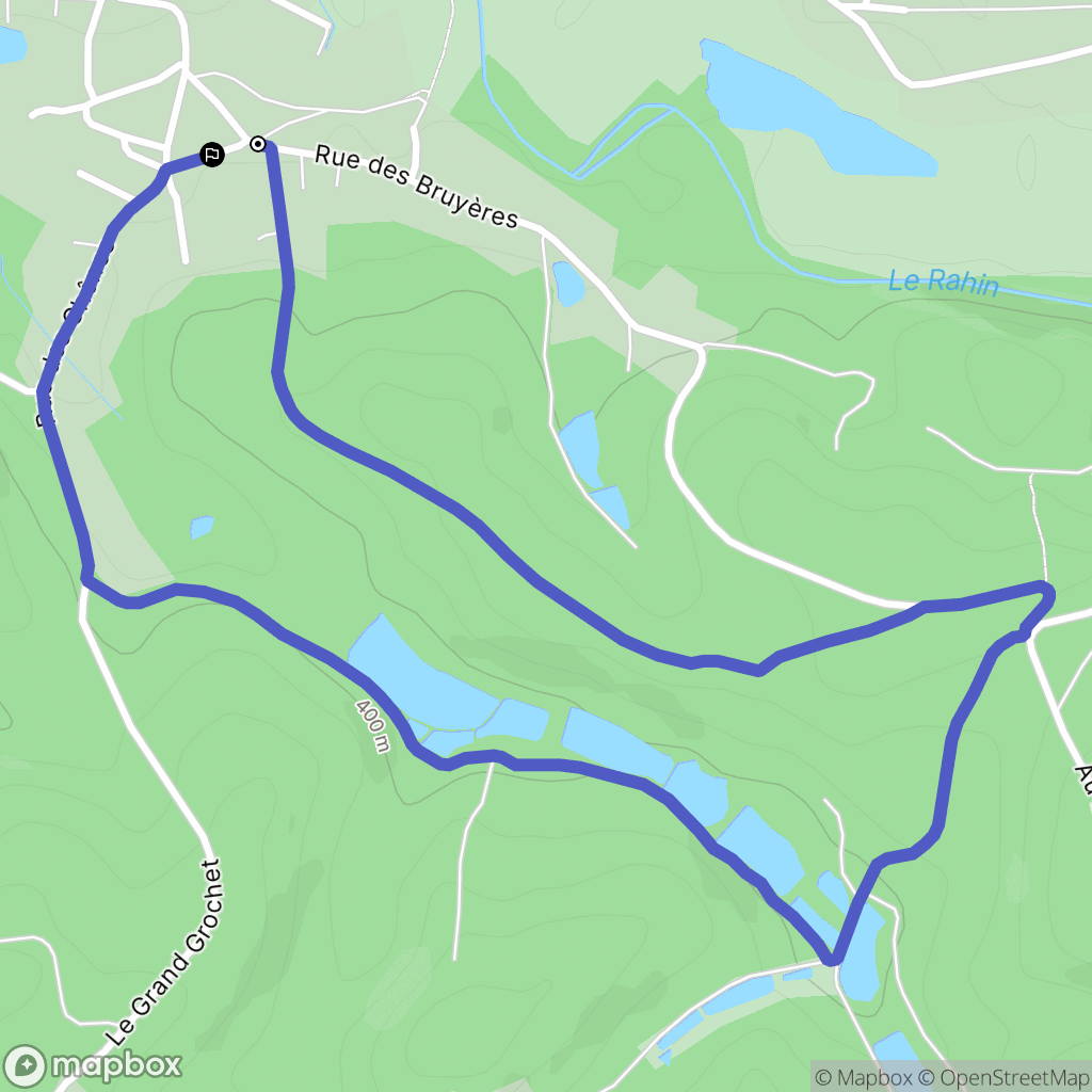 Champagney : carte du parcours de randonnée - France