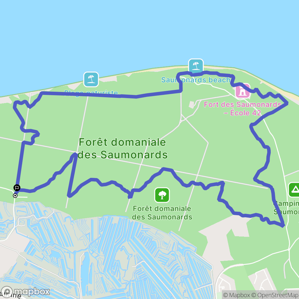 Saint-Georges-d'Oléron : carte du parcours de randonnée - France