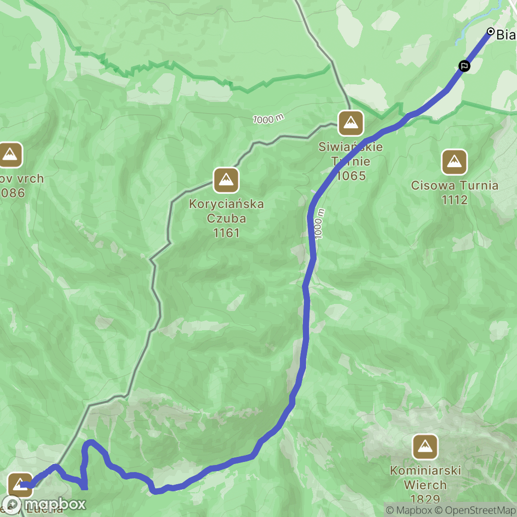 Witów: mapa trasy - Poland