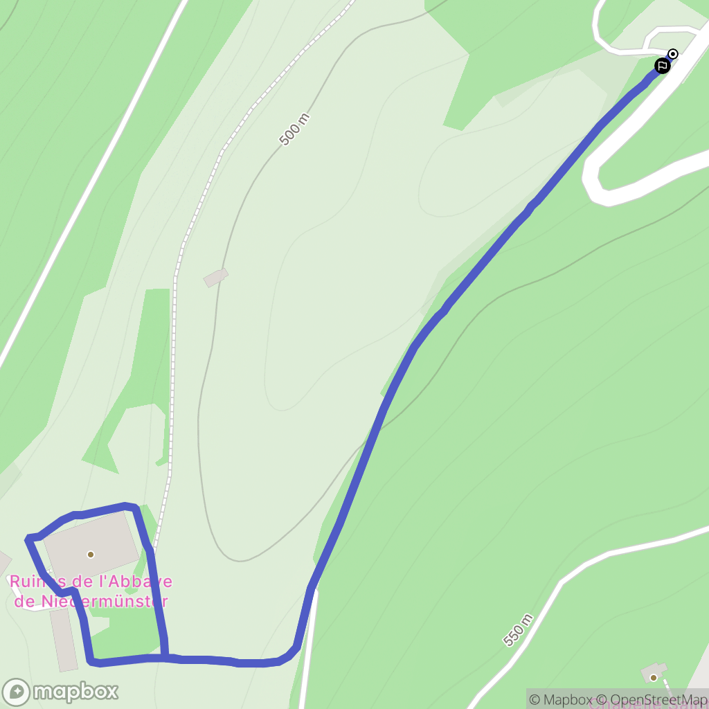 Saint-Nabor : carte du parcours de randonnée - France