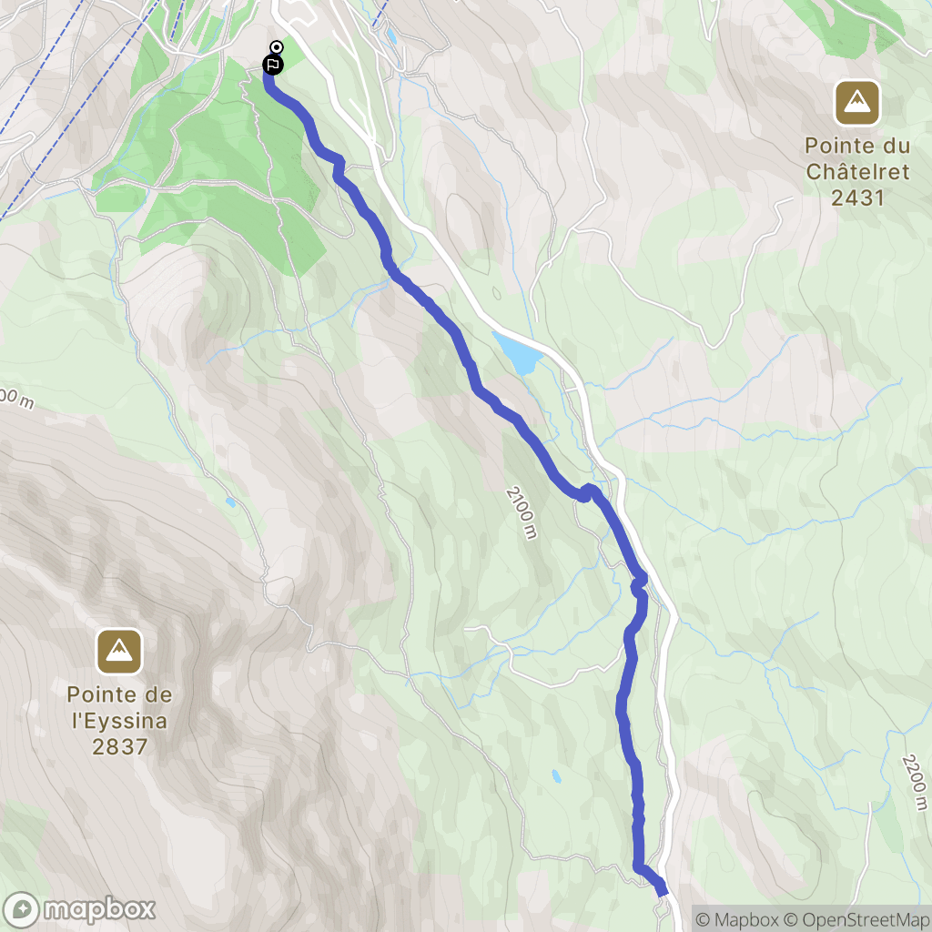 Vars : carte du parcours de randonnée - France