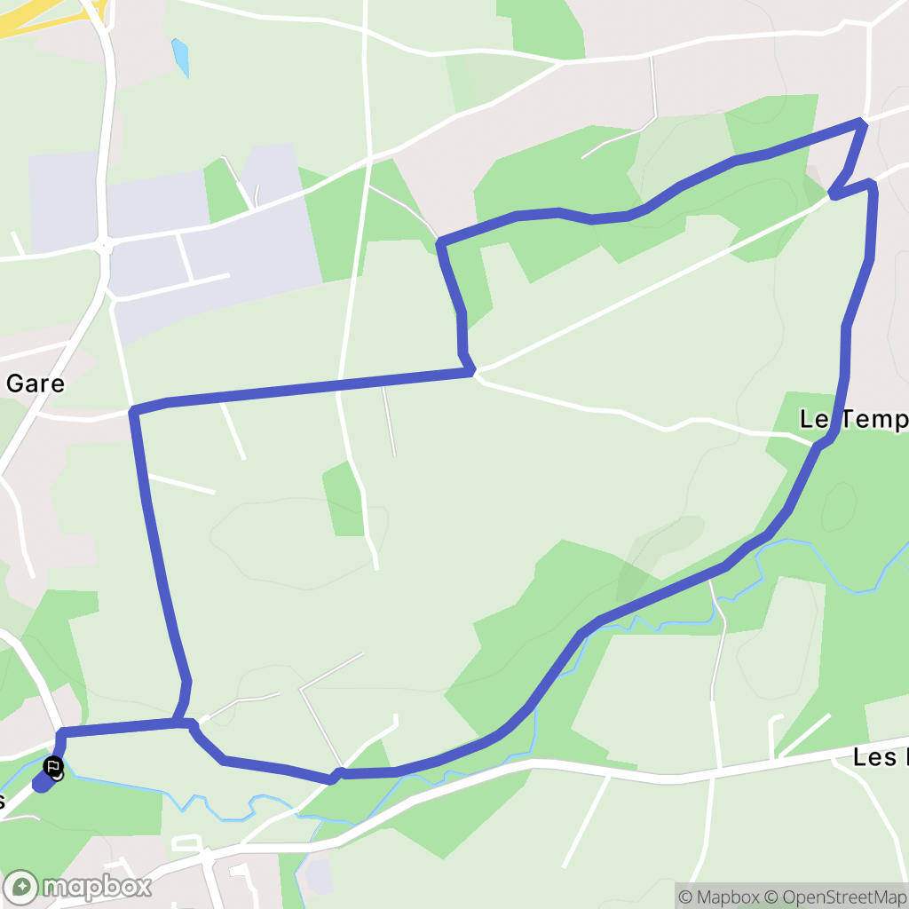 Saint-Thurial : carte du parcours de randonnée - France
