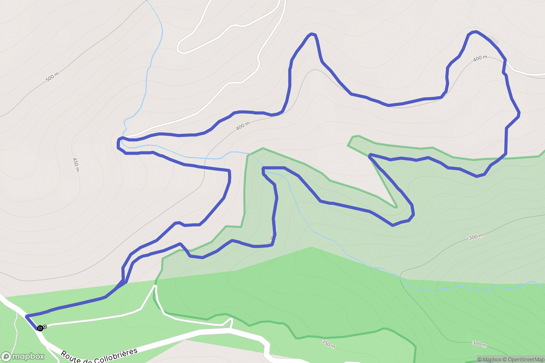 Bormes-les-Mimosas : carte du parcours de randonnée - France