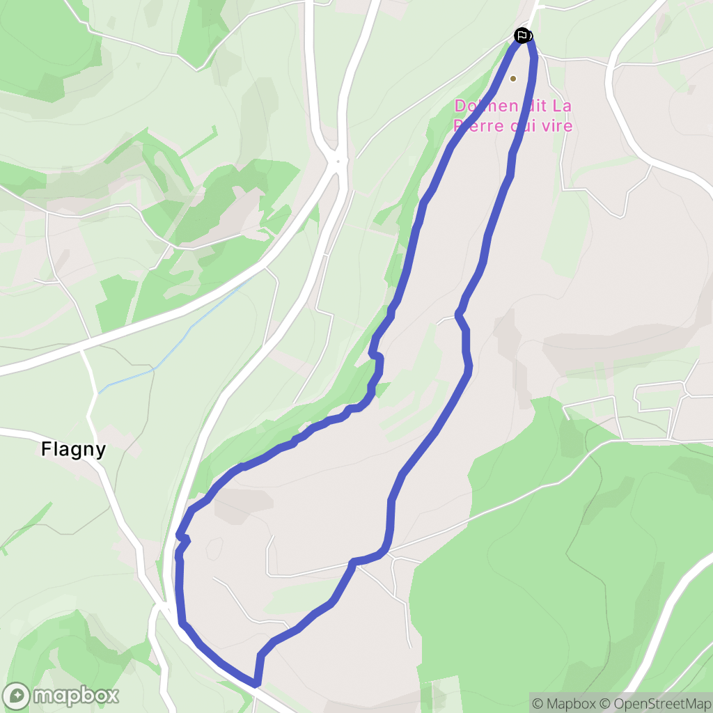 La Rochepot : carte du parcours de randonnée - France
