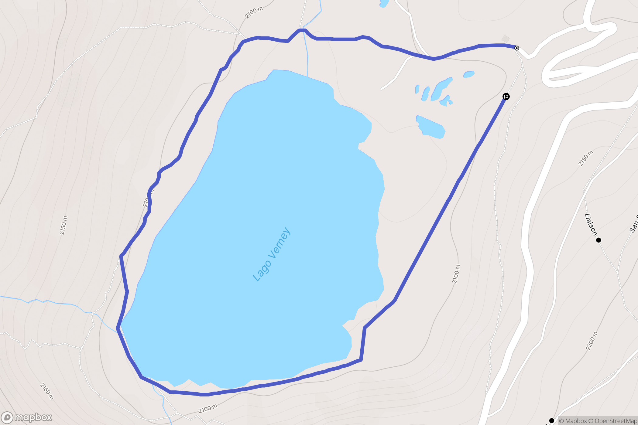 La Thuile : carte du parcours de randonnée - Italy