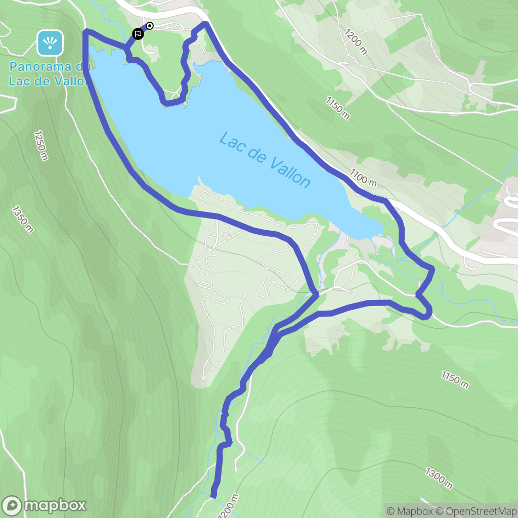Bellevaux : carte du parcours de randonnée - France