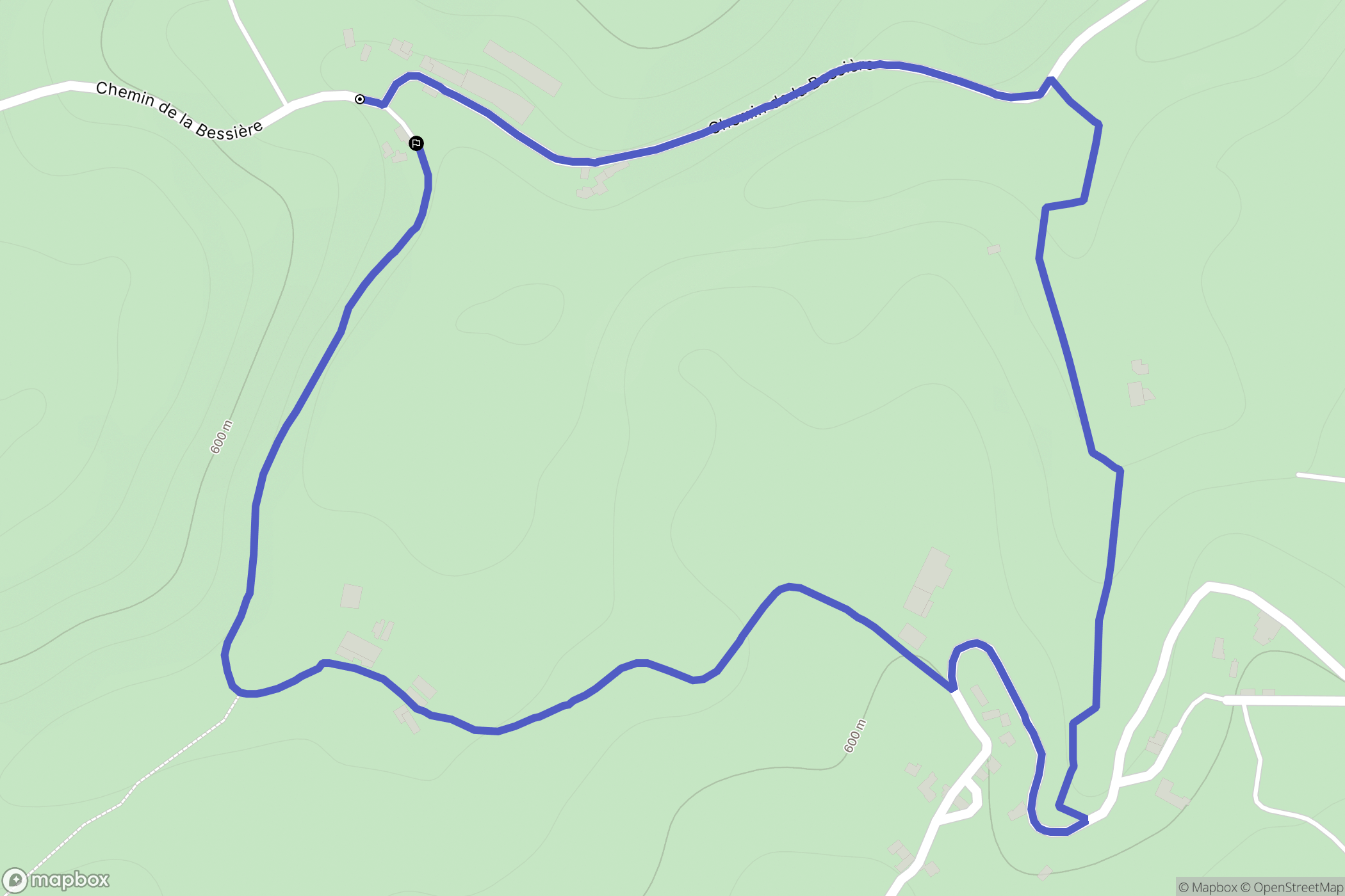 Berlats : carte du parcours de randonnée - France