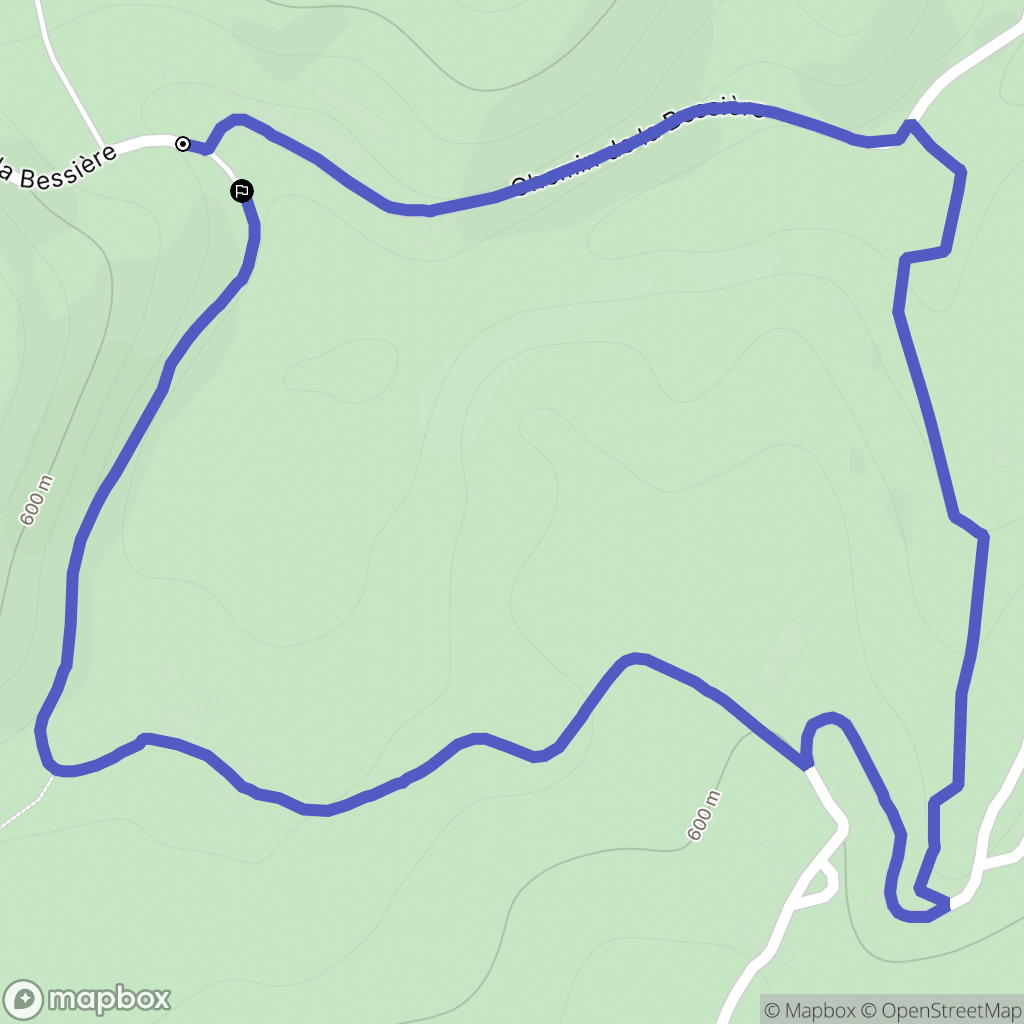 Berlats : carte du parcours de randonnée - France