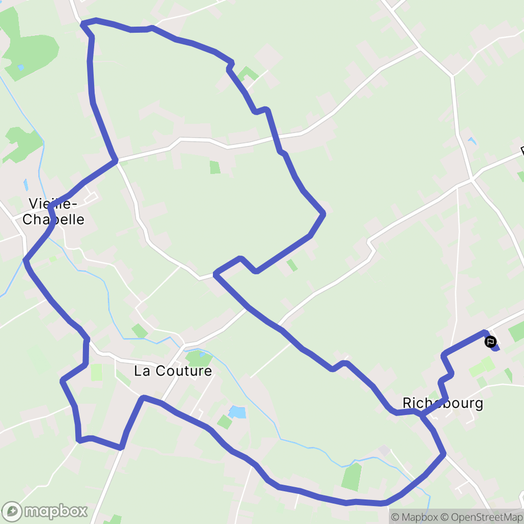 Richebourg : carte du parcours de randonnée - France