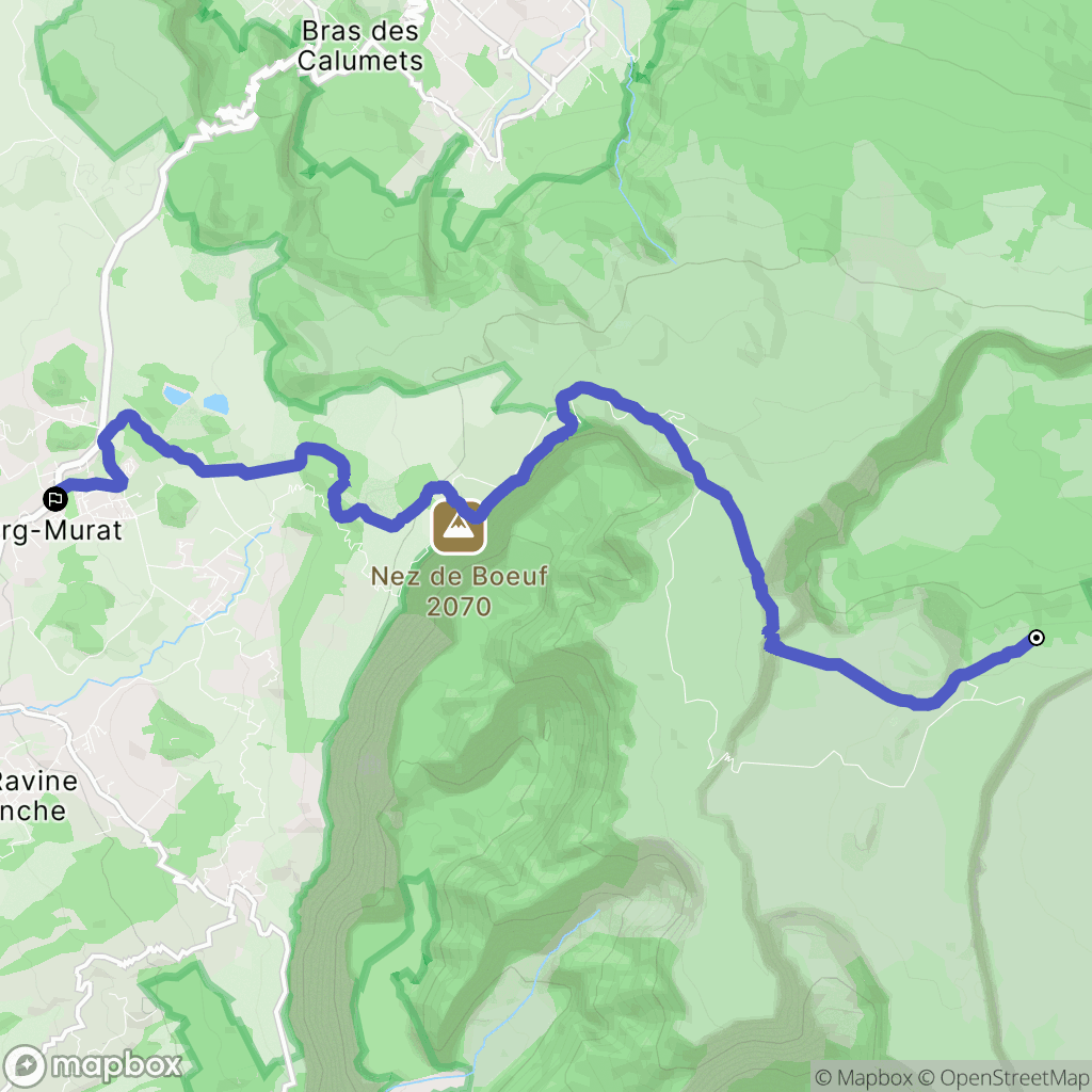 Sainte-Rose : carte du parcours de randonnée - France