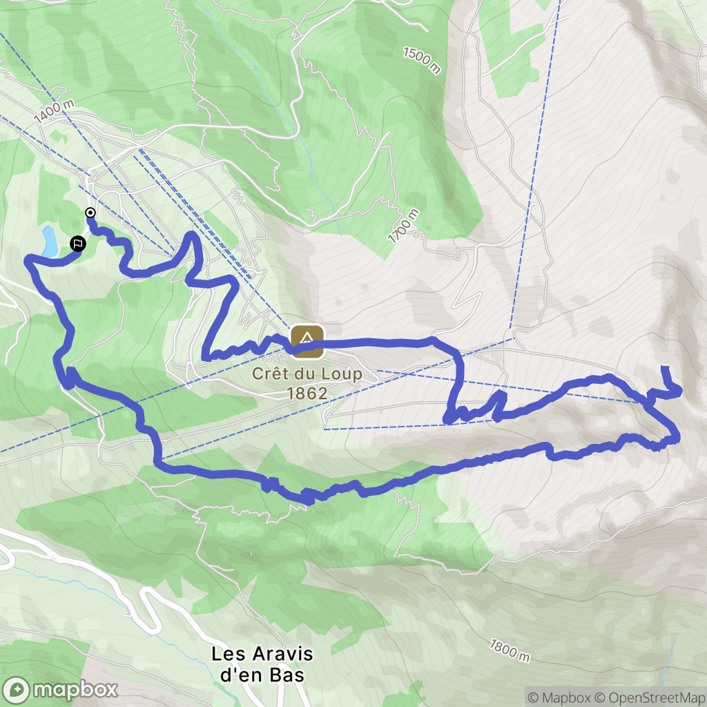 La Clusaz : carte du parcours de randonnée - France