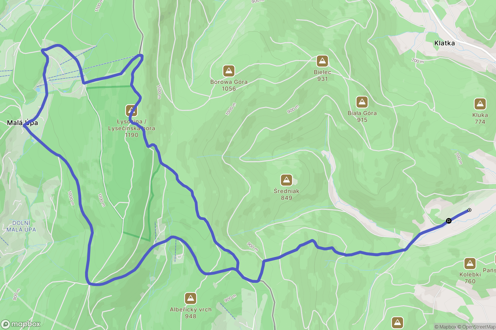 Jarkowice: mapa trasy - Poland