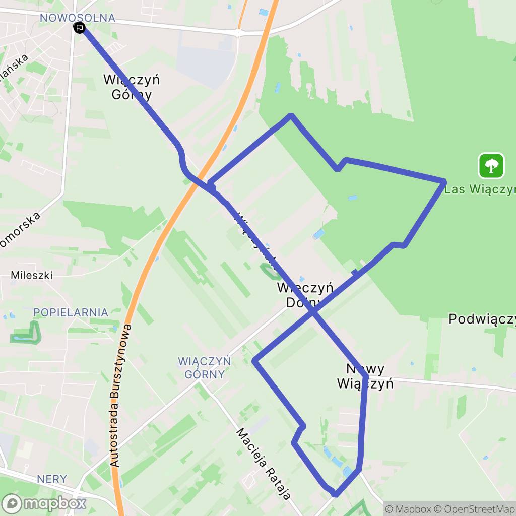Łódź: mapa trasy - Poland