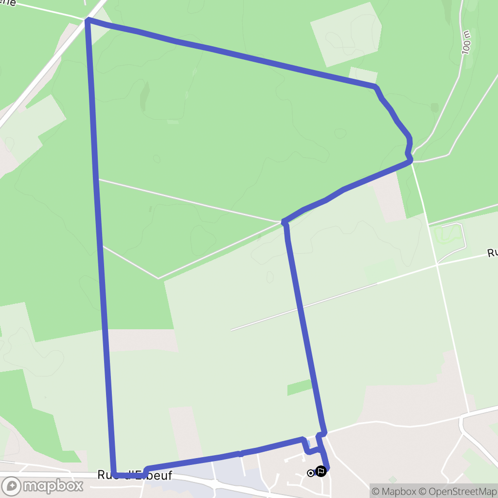 Bosroumois : carte du parcours de randonnée - France