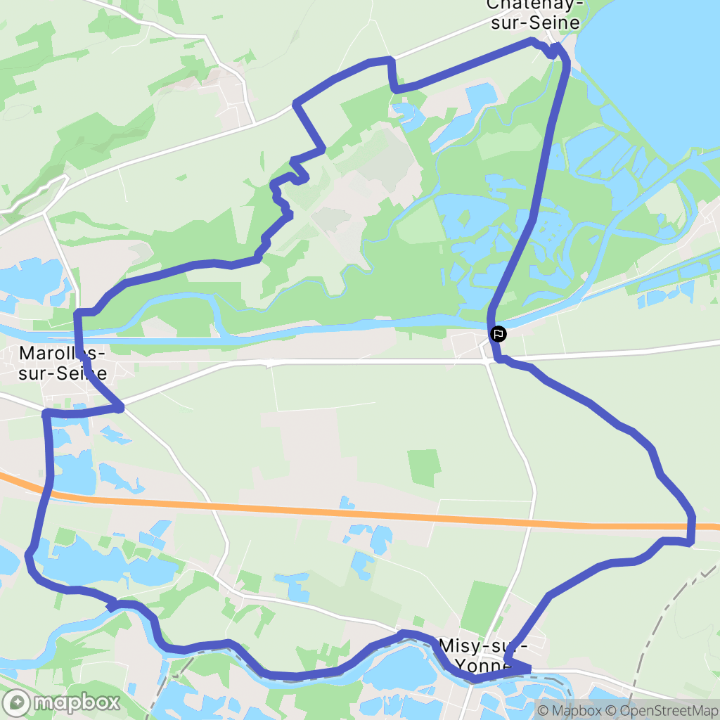La Tombe : carte du parcours de randonnée - France