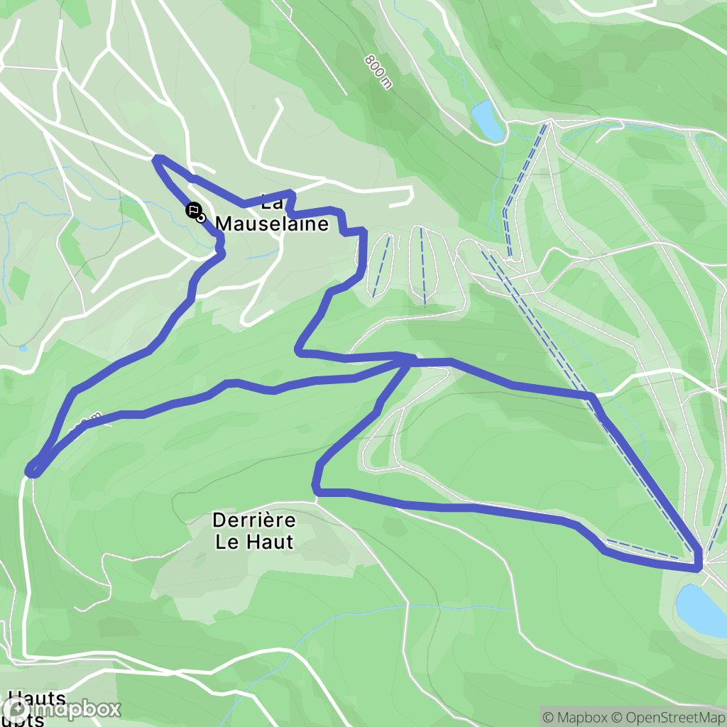 Gérardmer : carte du parcours de randonnée - France