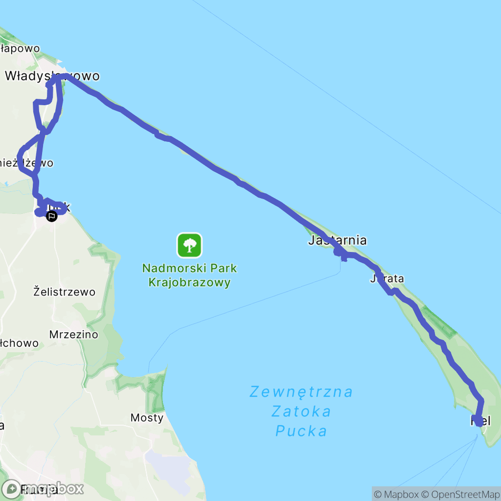 Puck: mapa trasy - Poland