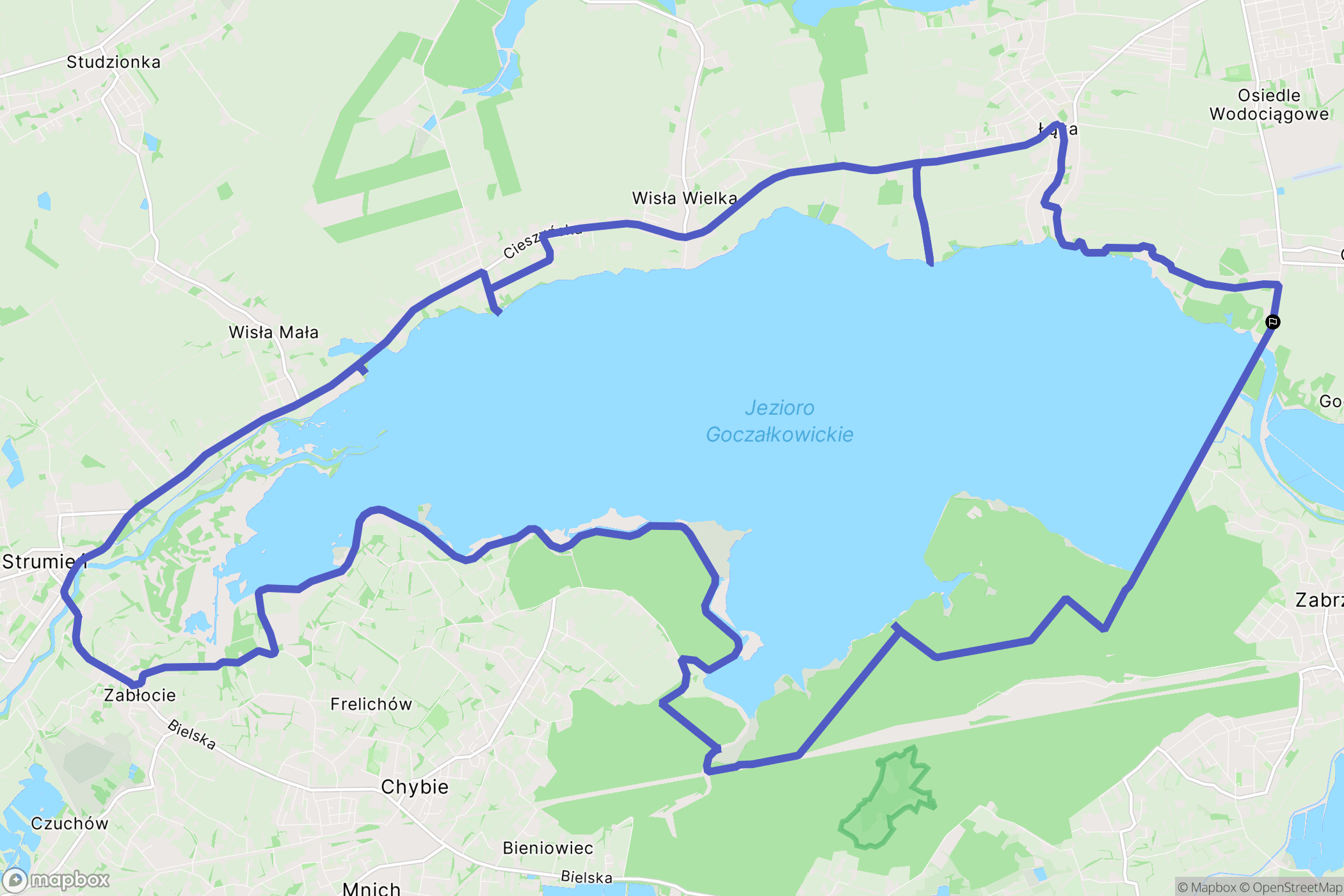 Goczałkowice-Zdrój: mapa trasy - Poland