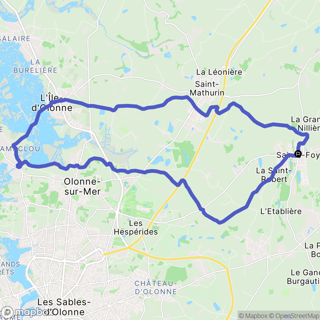 Sainte-Foy : carte du parcours de randonnée - France