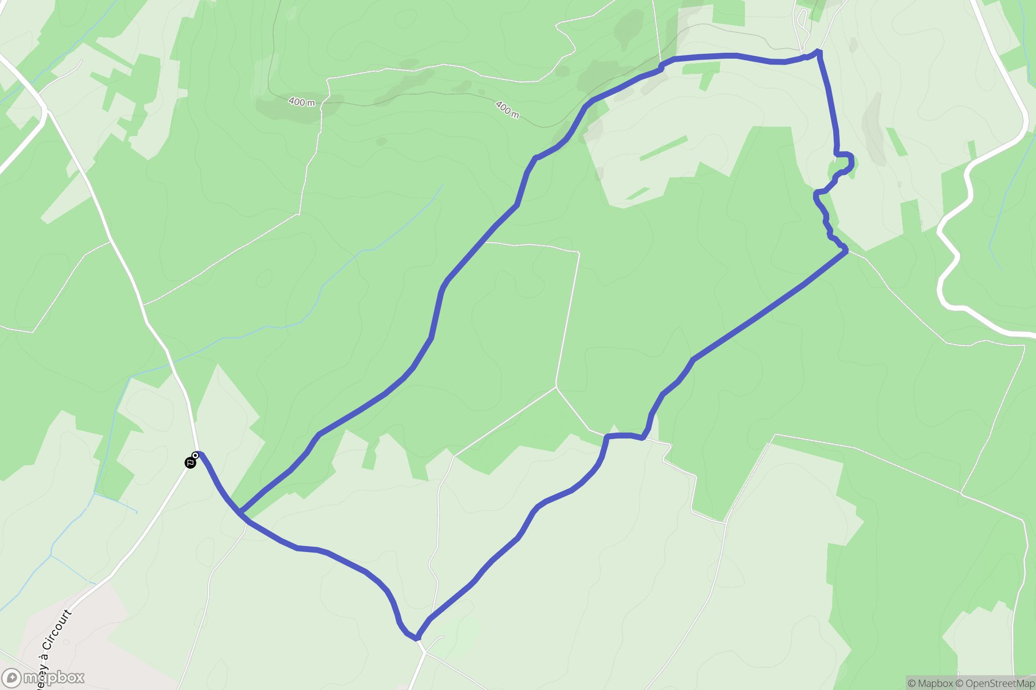 Madonne-et-Lamerey : carte du parcours de randonnée - France