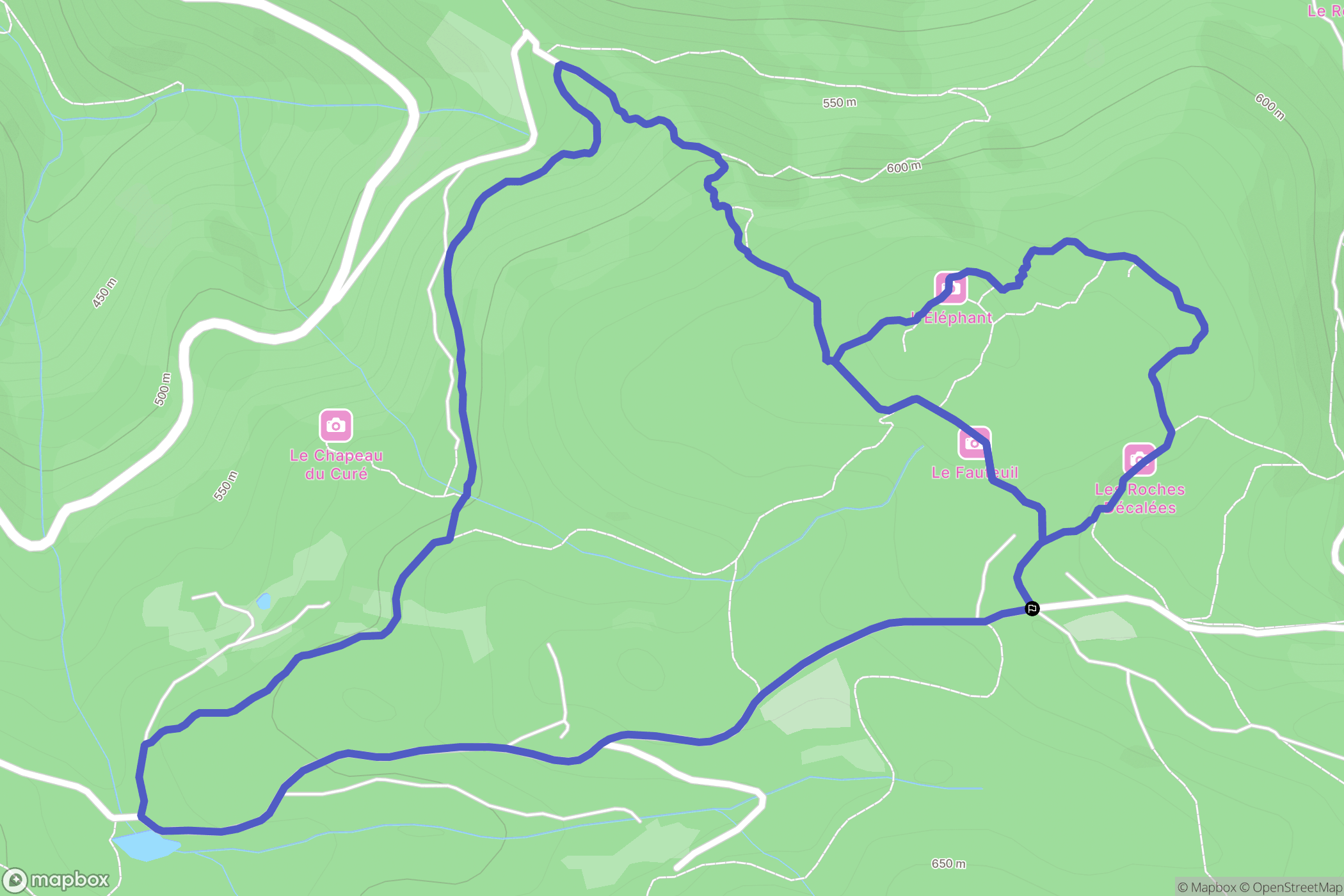 Lacrouzette : carte du parcours de randonnée - France