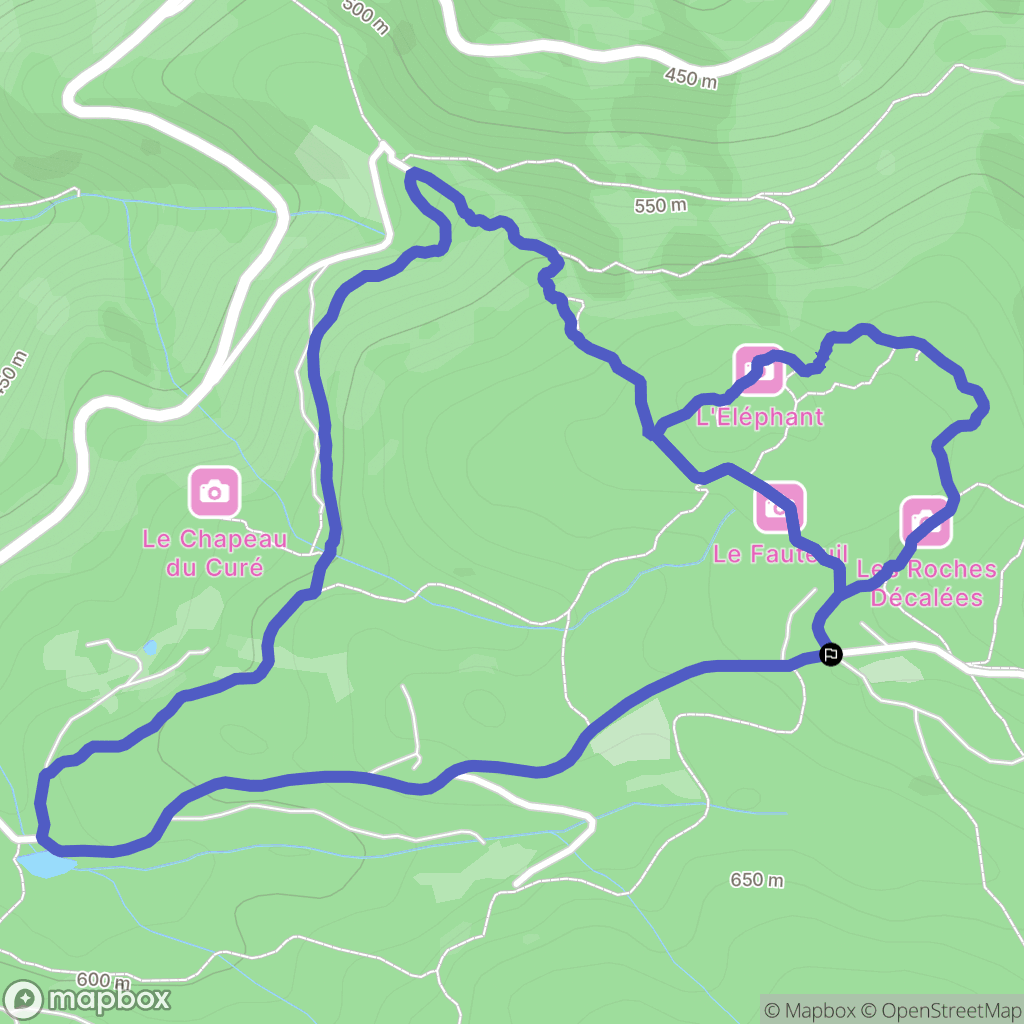 Lacrouzette : carte du parcours de randonnée - France