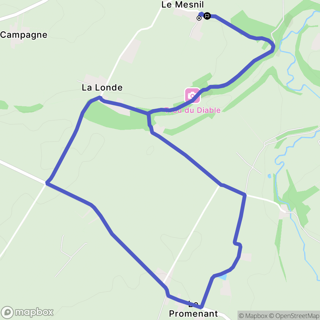 La Bazoque : carte du parcours de randonnée - France