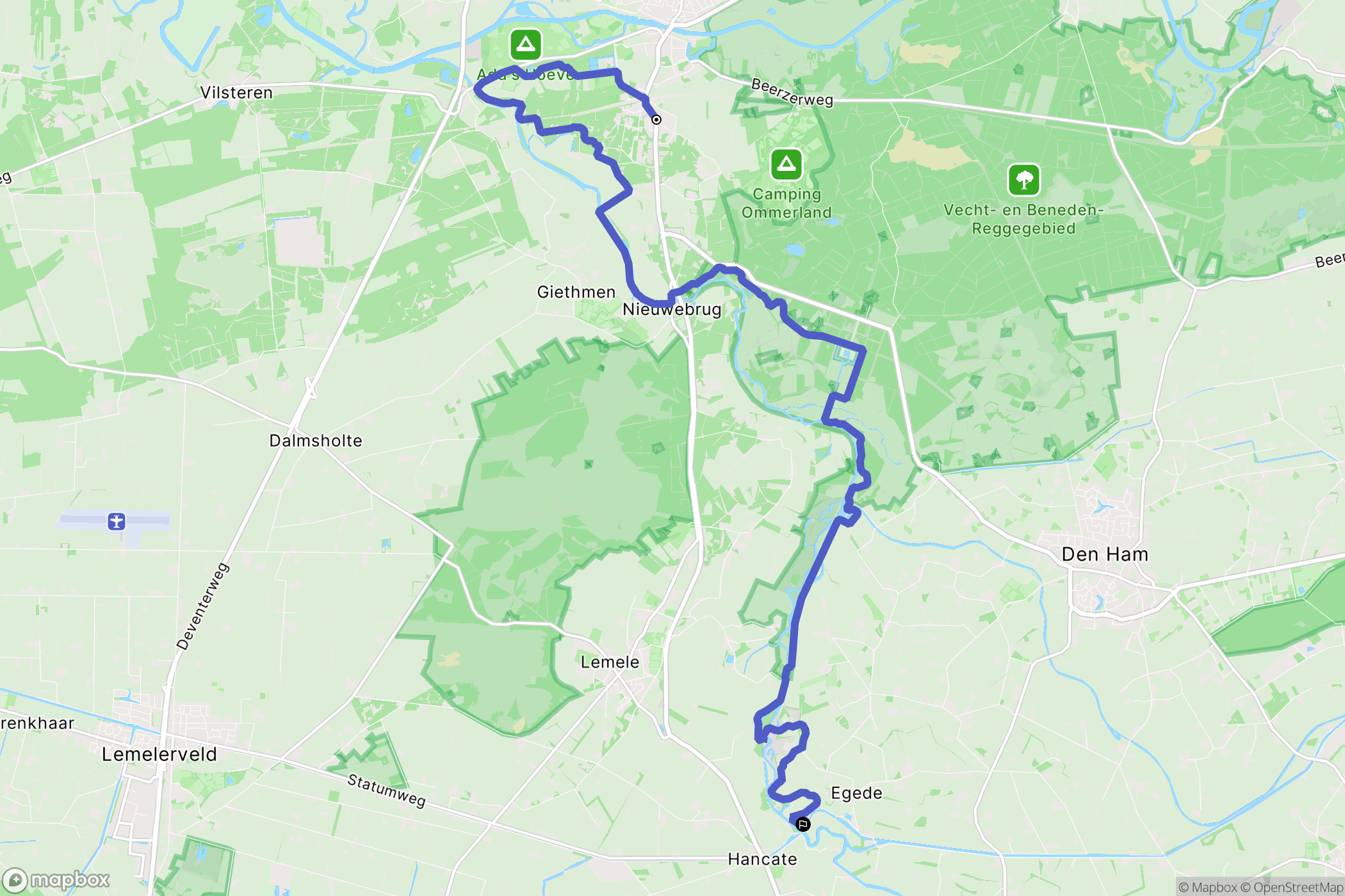Ommen: routekaart voor buitenactiviteiten - Netherlands