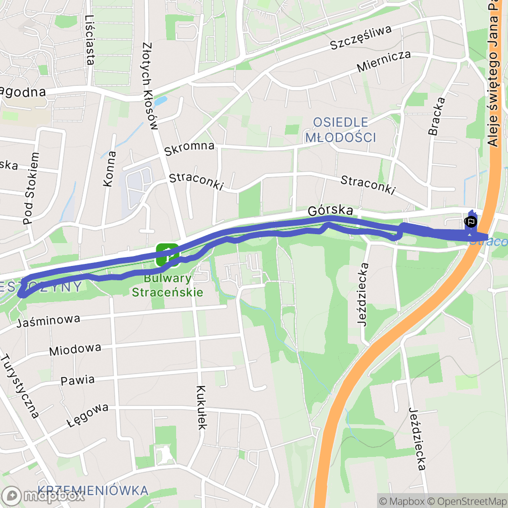 Bielsko-Biała: mapa trasy - Poland