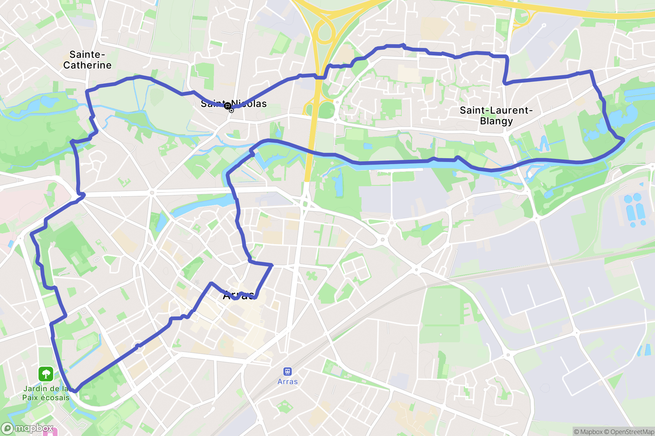 Saint-Nicolas : carte du parcours de randonnée - France