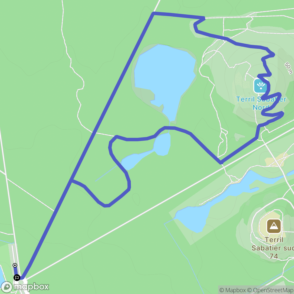 Raismes : carte du parcours de randonnée - France