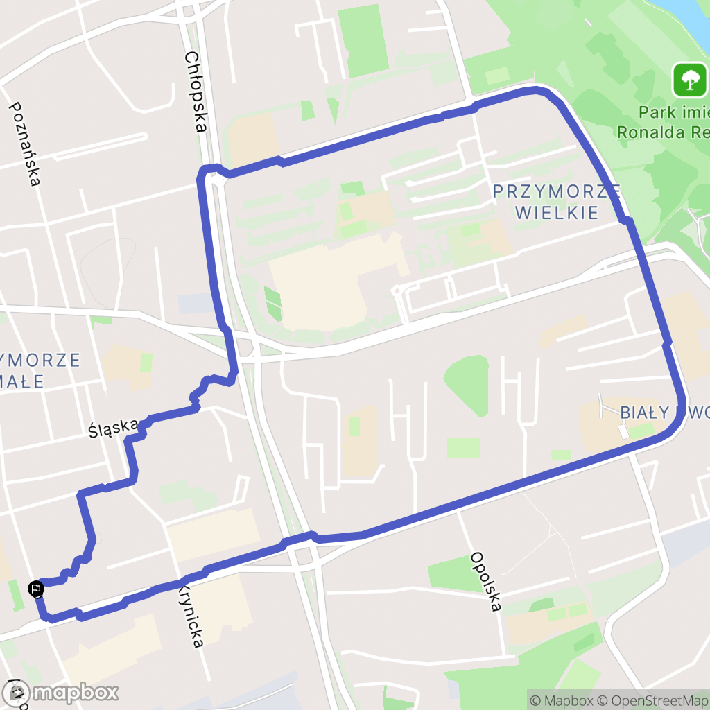 Gdańsk: mapa trasy - Poland