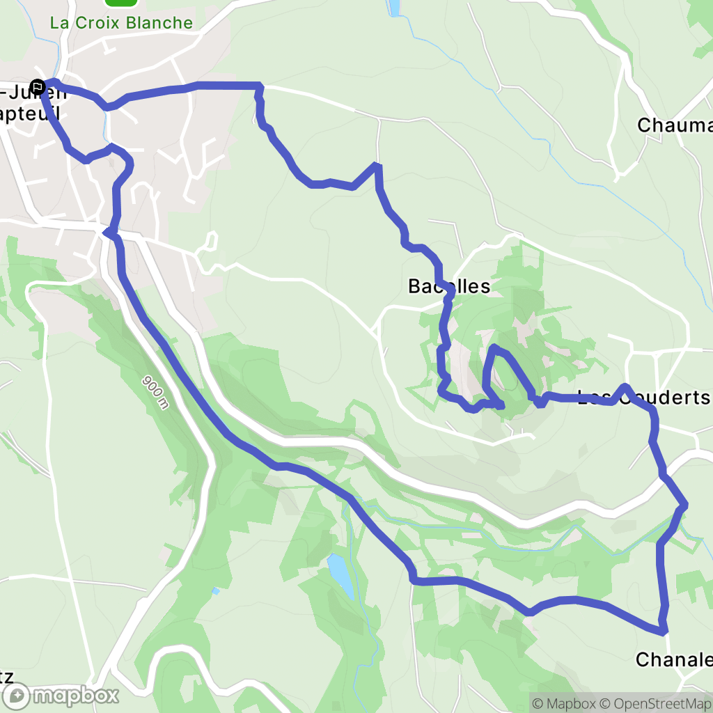 Saint-Julien-Chapteuil : carte du parcours de randonnée - France