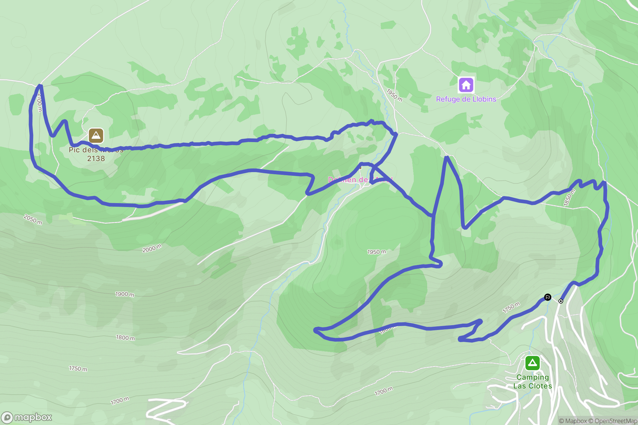 Égat : carte du parcours de randonnée - France