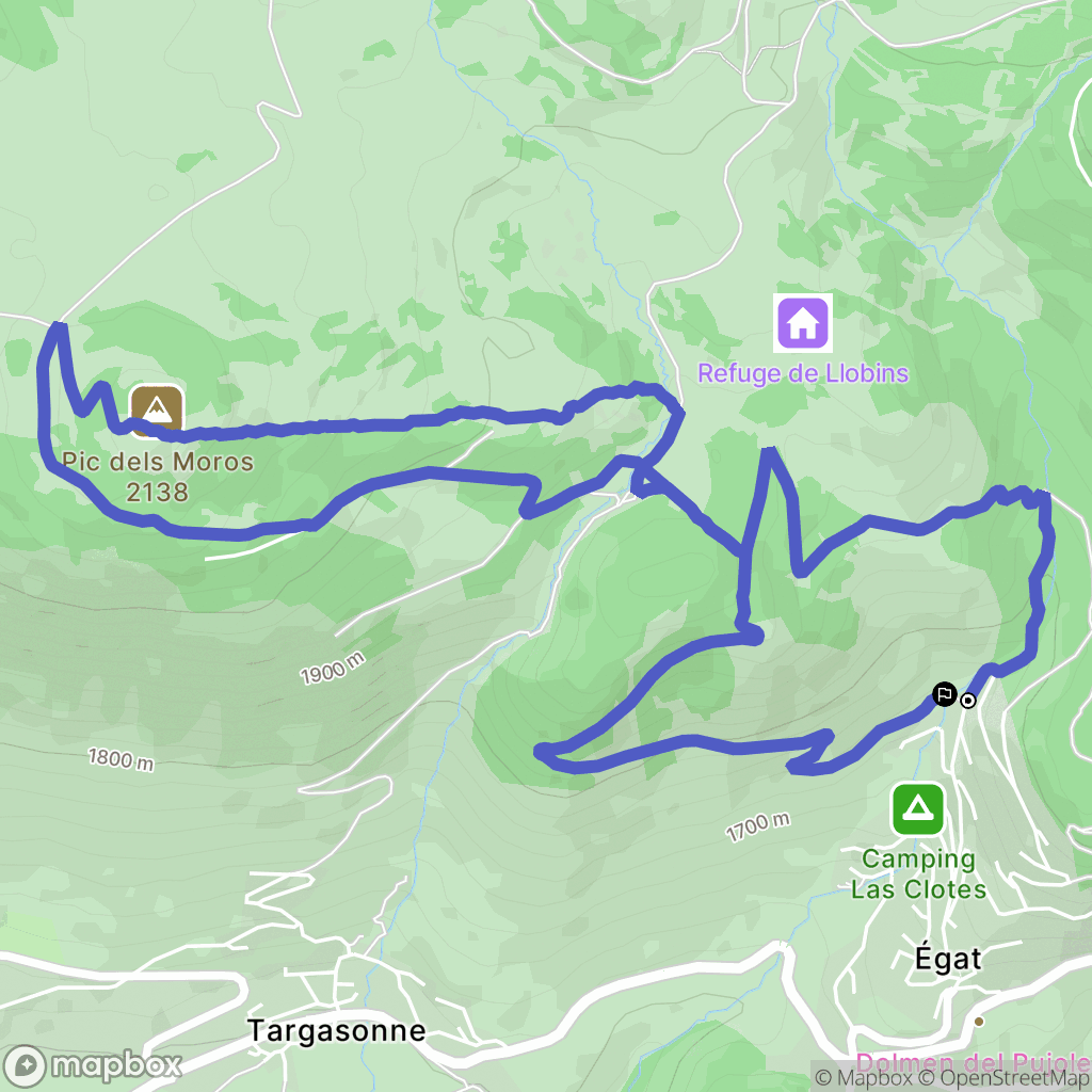 Égat : carte du parcours de randonnée - France