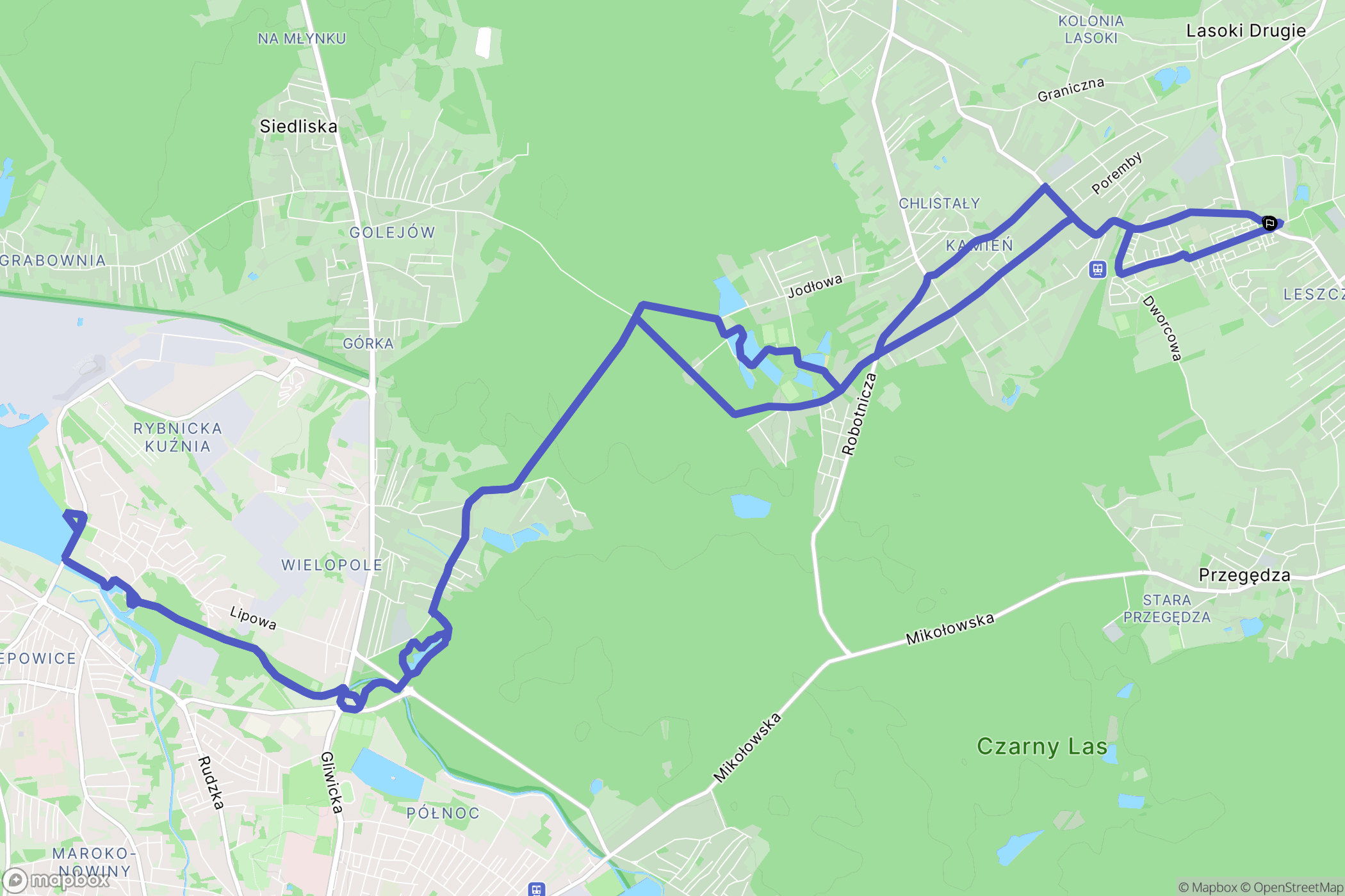 Czerwionka-Leszczyny: mapa trasy - Poland