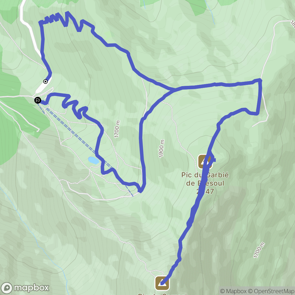 Val-de-Sos : carte du parcours de randonnée - France