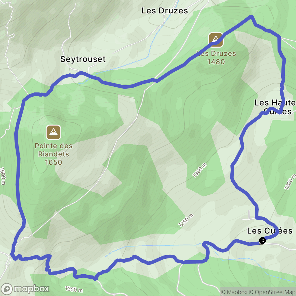 Seytroux : carte du parcours de randonnée - France