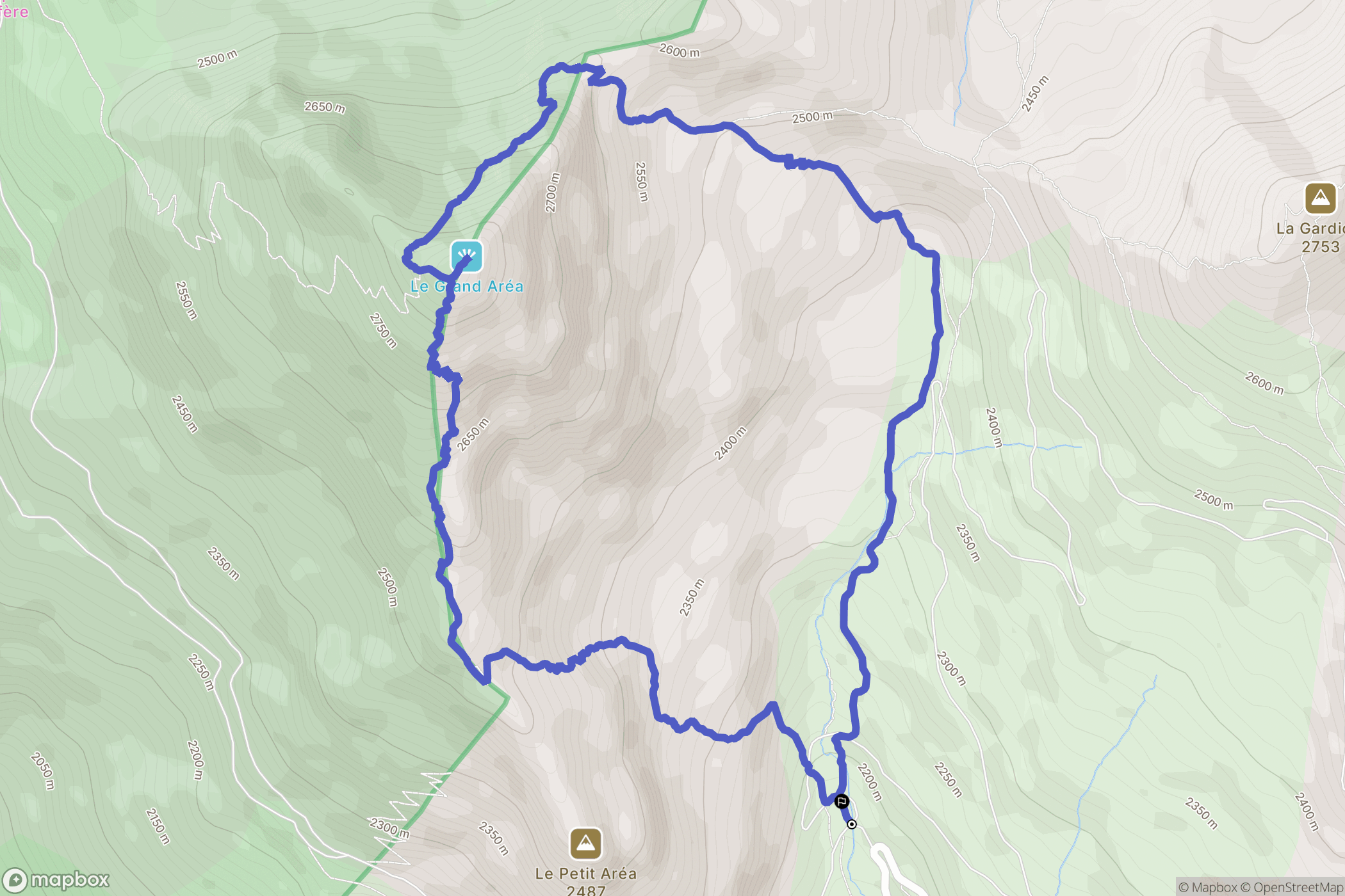 La Salle-les-Alpes : carte du parcours de randonnée - France