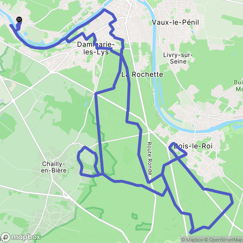 Boissise-la-Bertrand : carte du parcours de randonnée - France