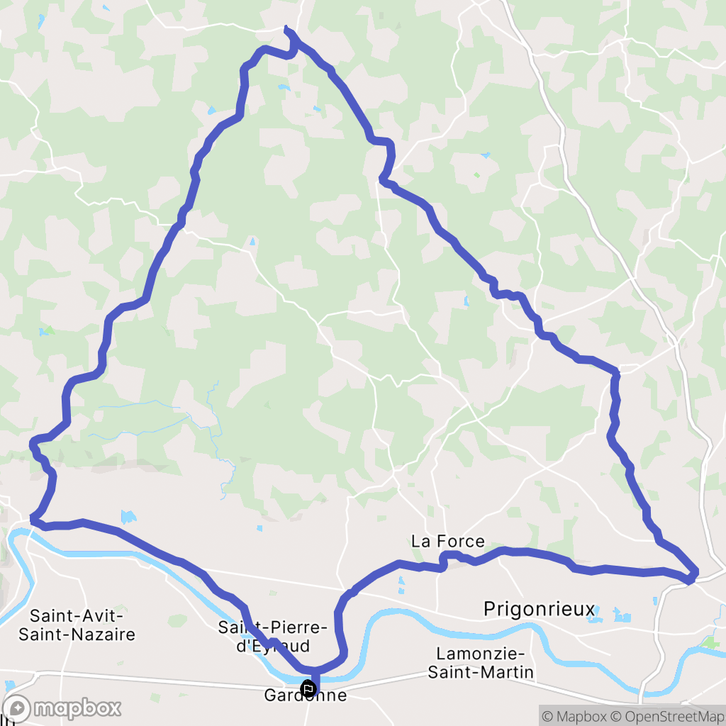 Gardonne : carte du parcours de randonnée - France