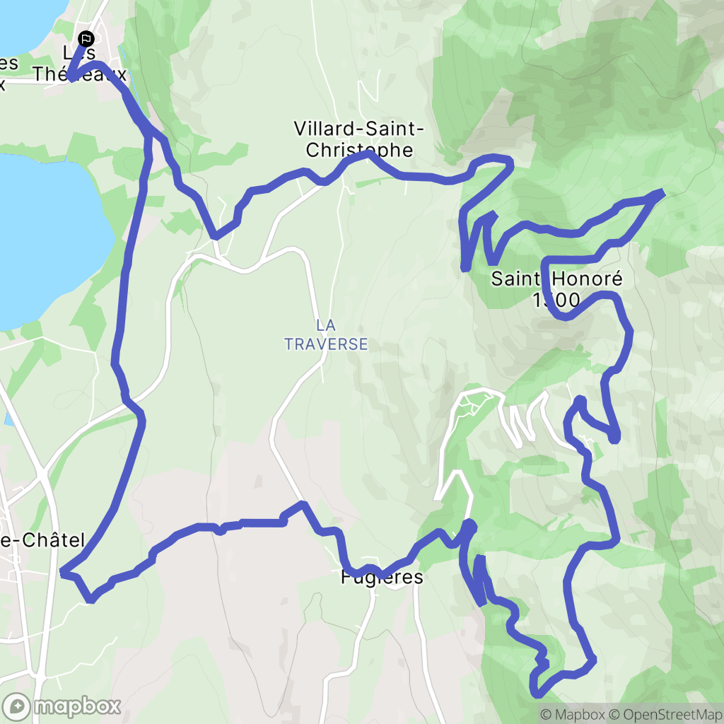 Saint-Théoffrey : carte du parcours de randonnée - France