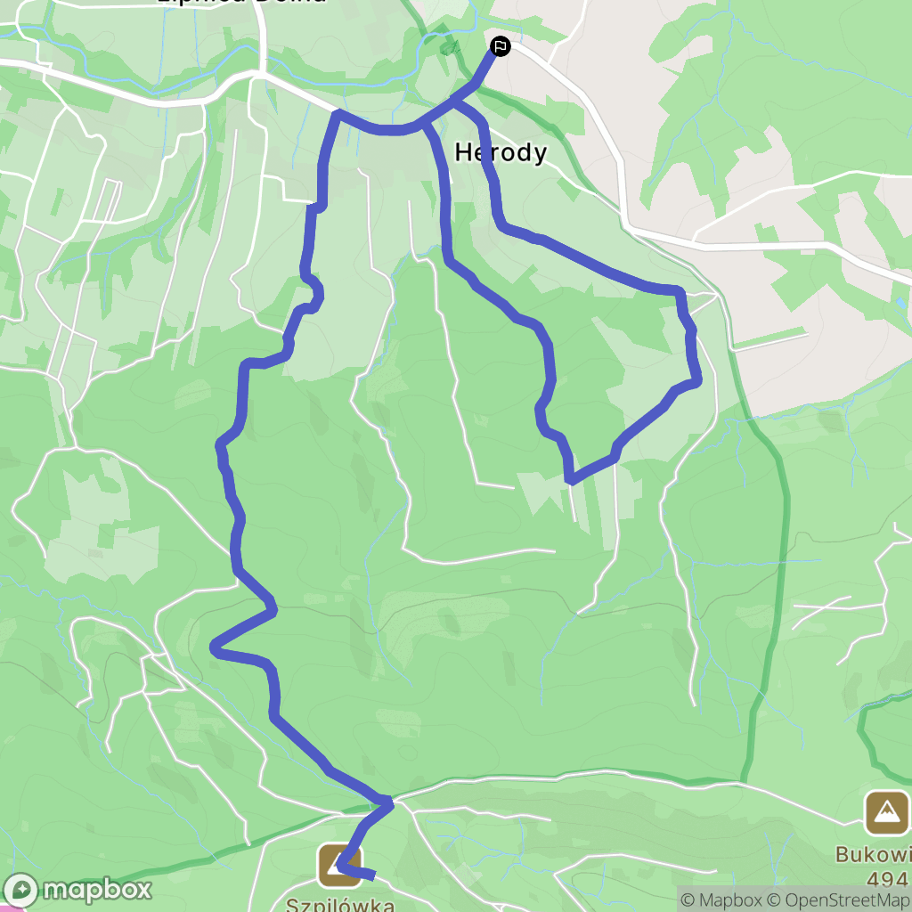 Gosprzydowa: mapa trasy - Poland