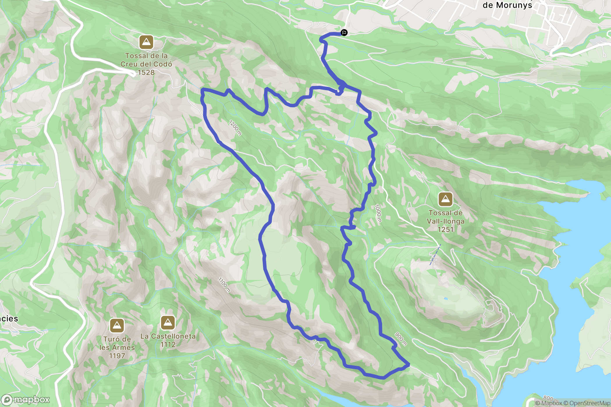 Sant Llorenç de Morunys : carte du parcours de randonnée - Spain