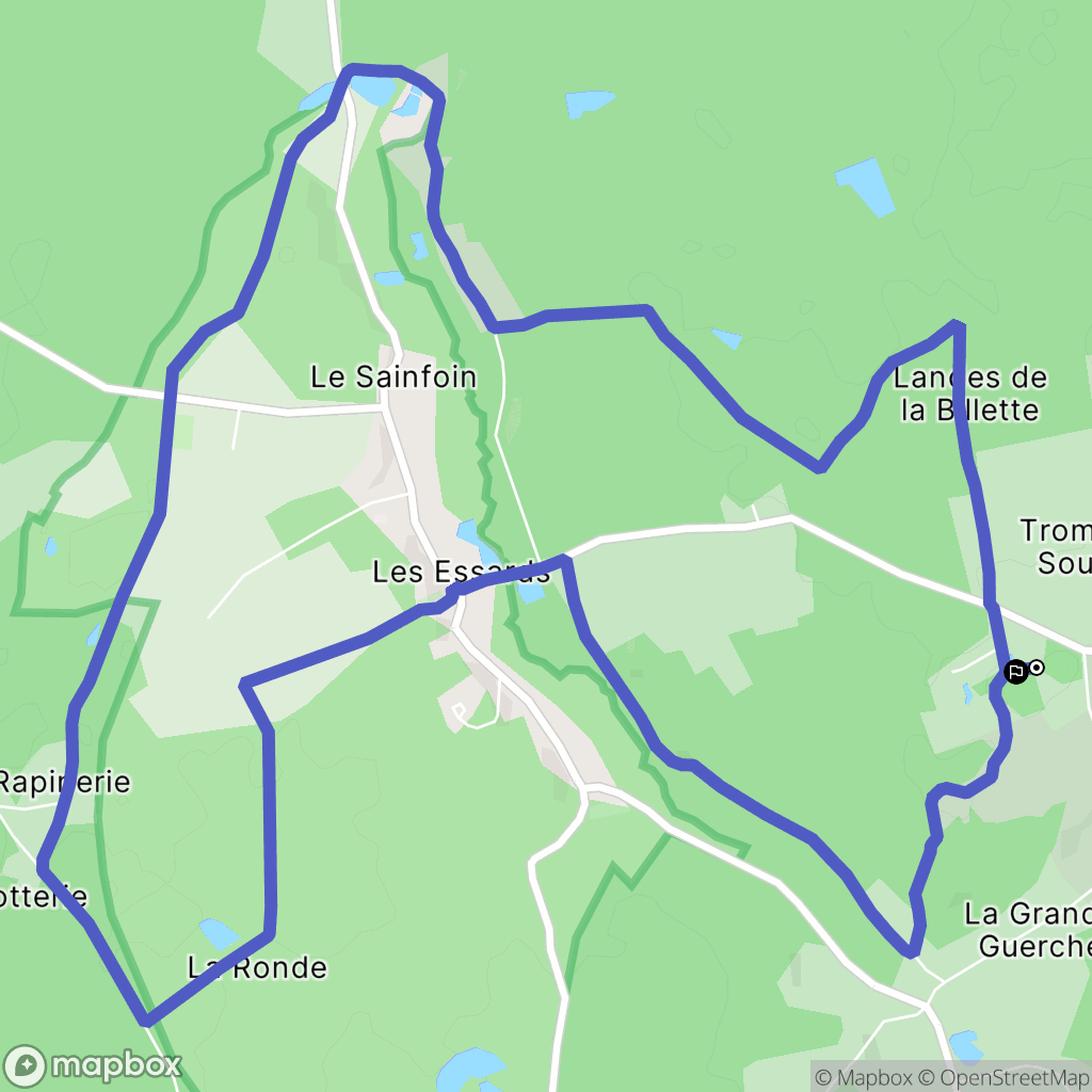 Coteaux-sur-Loire : carte du parcours de randonnée - France