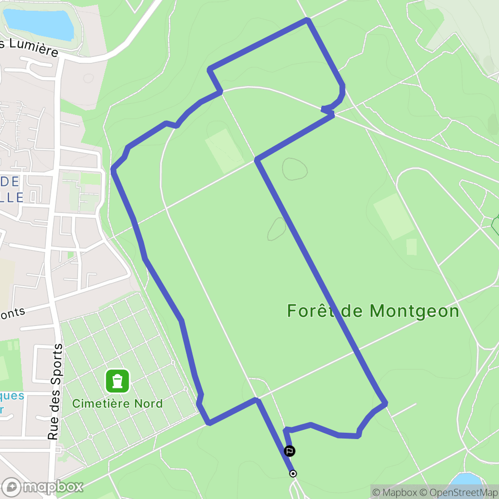 Le Havre : carte du parcours de randonnée - France