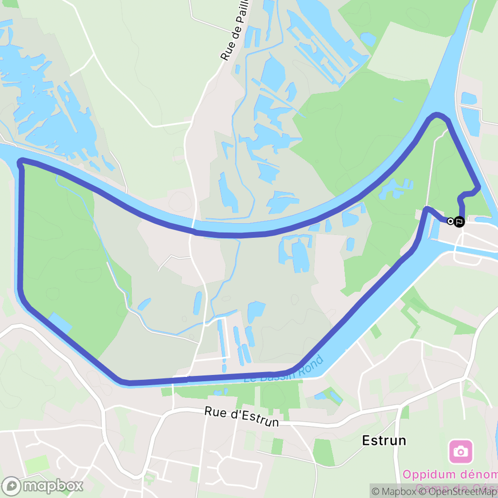 Bouchain : carte du parcours de randonnée - France
