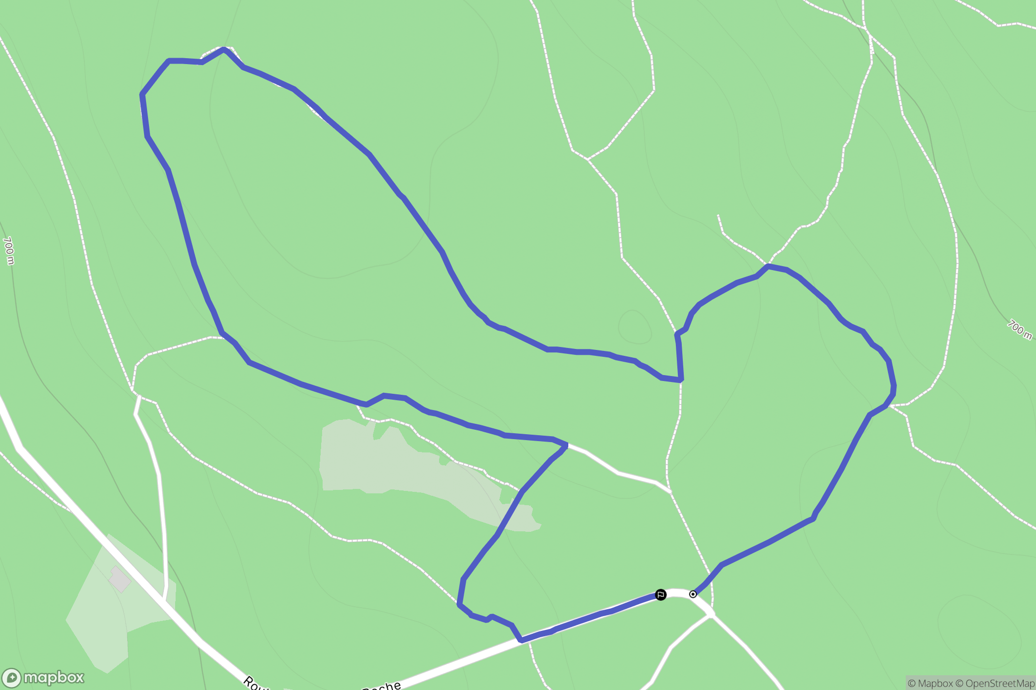 Barbey-Seroux : carte du parcours de randonnée - France