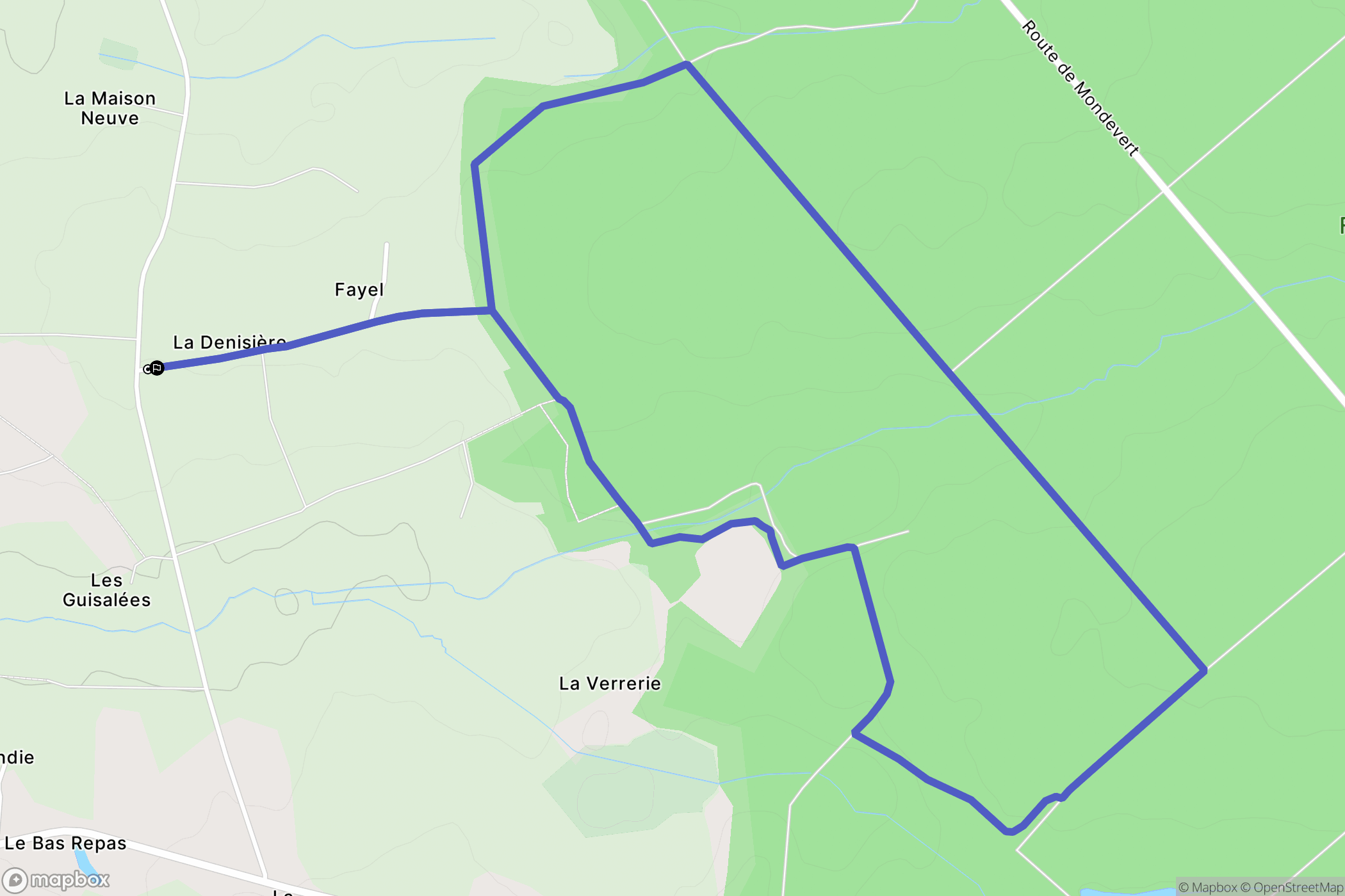 Argentré-du-Plessis : carte du parcours de randonnée - France